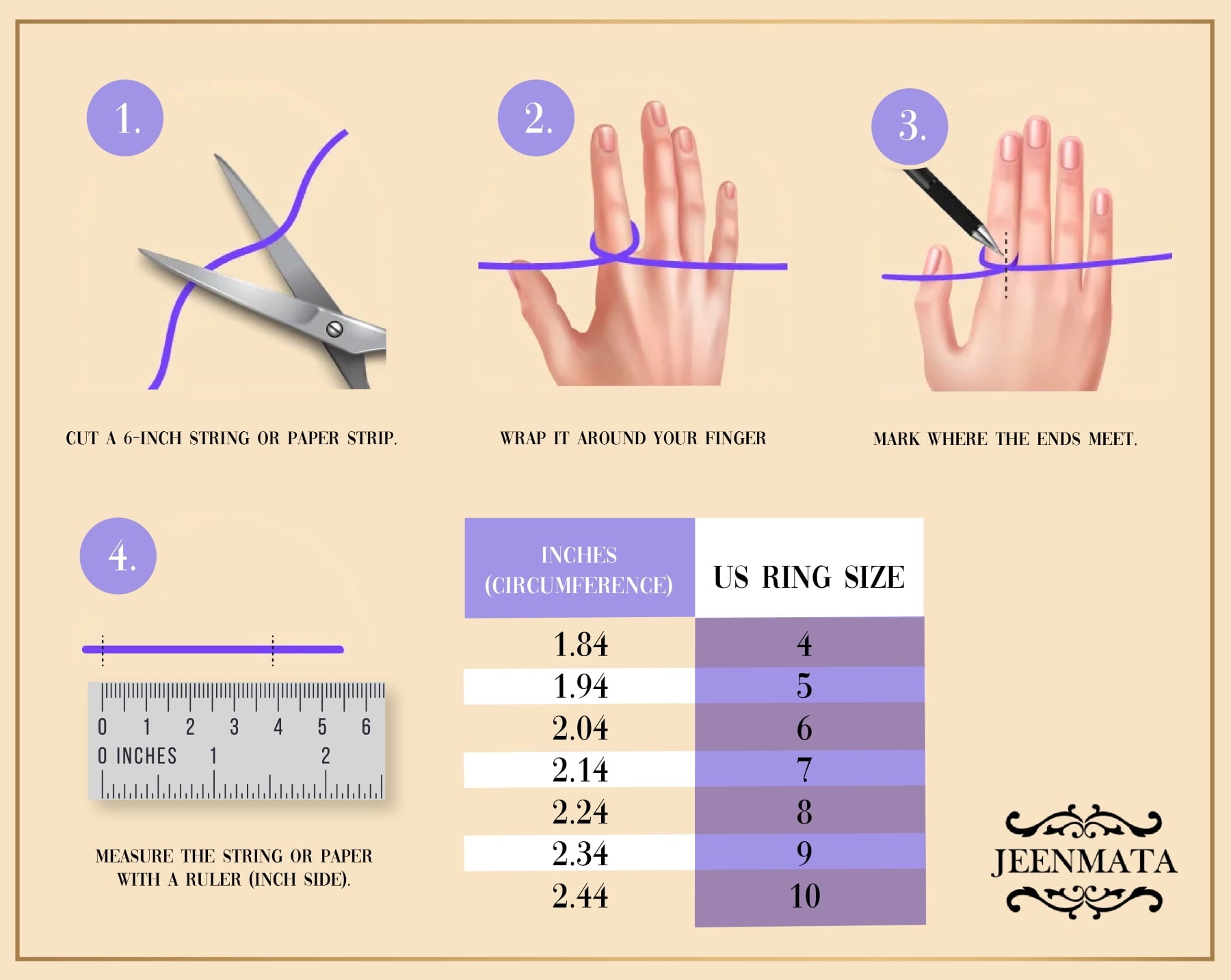 JeenMata 0.30 ct Pear Shaped Diamond Vintage Style Wedding Ring in 10K White Gold