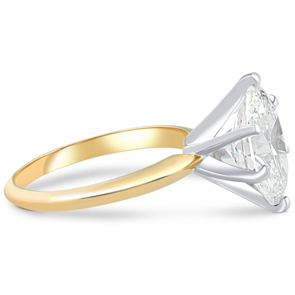 Pompeii 3Ct Oval Certified Diamond 14k Gold Solitaire Engagement Ring Lab Grown (GH,VS2)